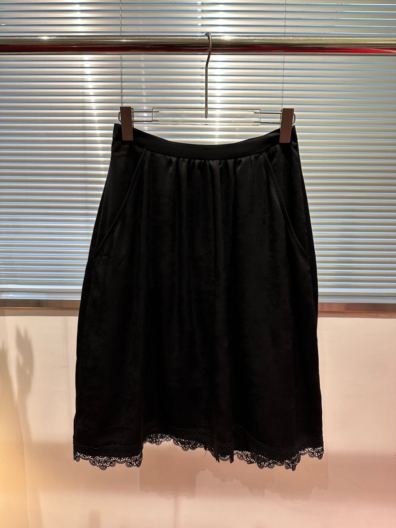 Lace Trim A line Skirt