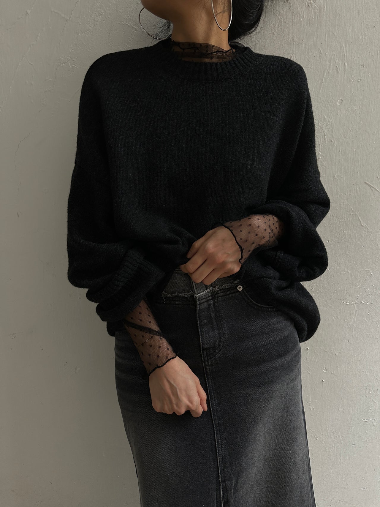 PDD ARCHIVE KT002 LOOSE CUT ROUND NECK KNITWEAR