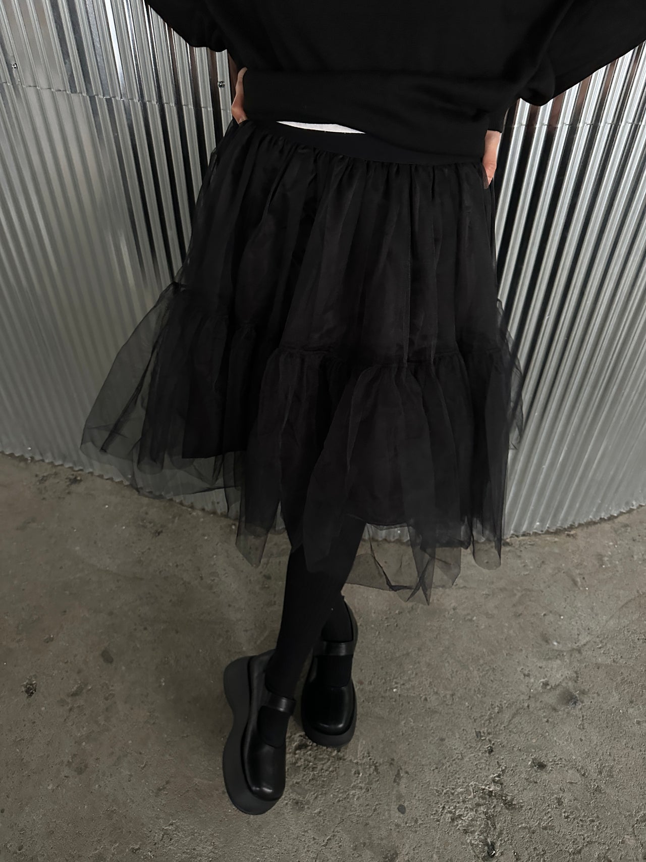 Elastic Tulle Skirt