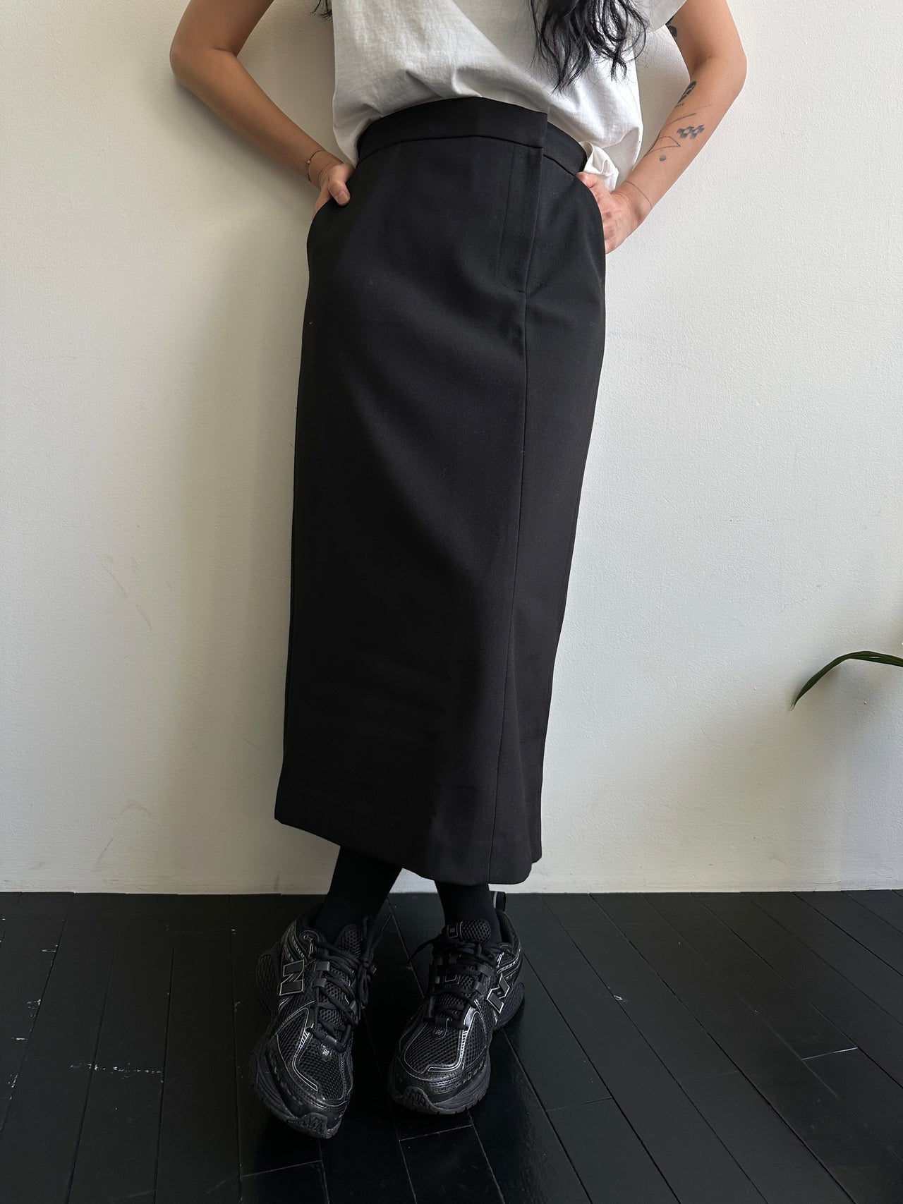 Asymmetric Pencil Skirt