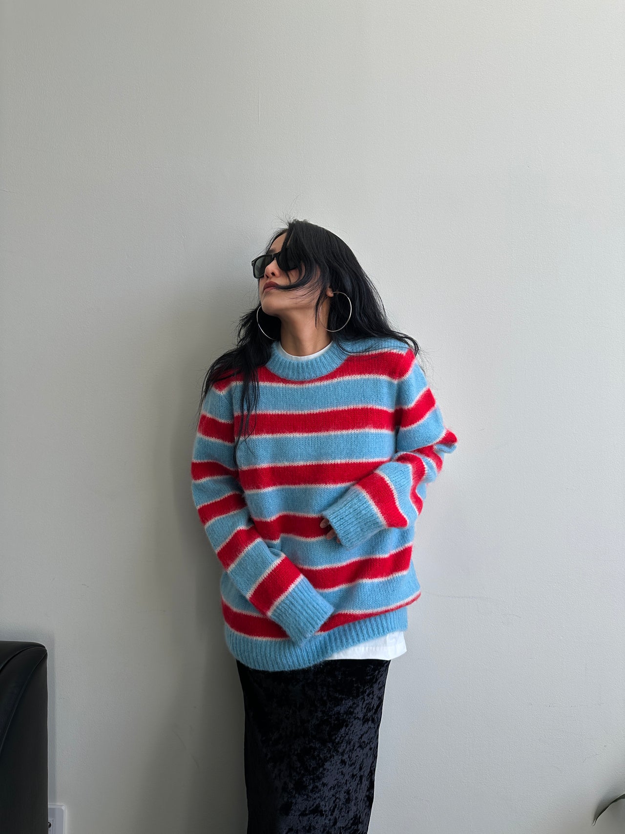 Mohair Striped Sweatshirt