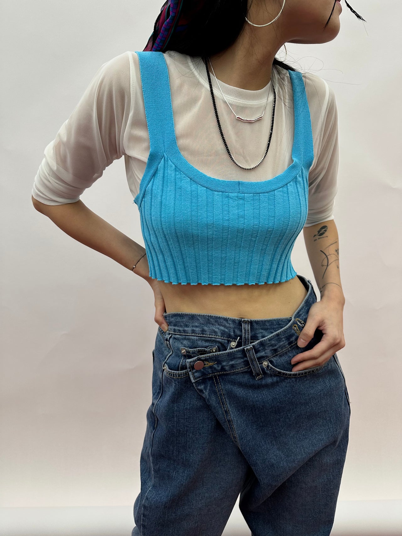 PDDmade Knitted Crop Vest